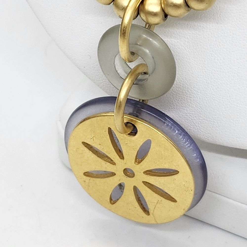 Liz Claiborne Gold and Purple Beaded Necklace…A beautiful accent to any attire! - Picture 6 of 7